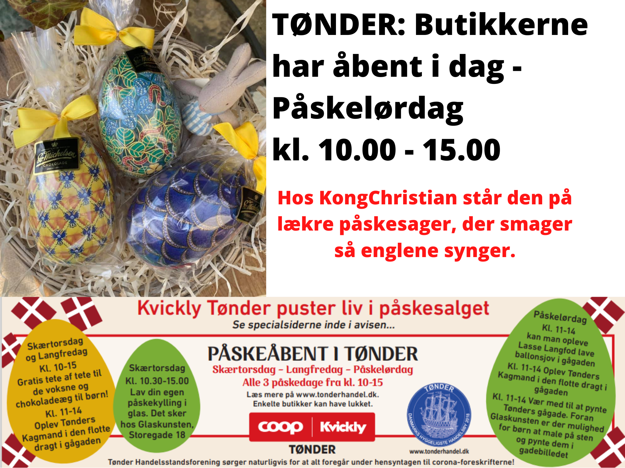 Påskelørdag er shoppingdag i Tønder
