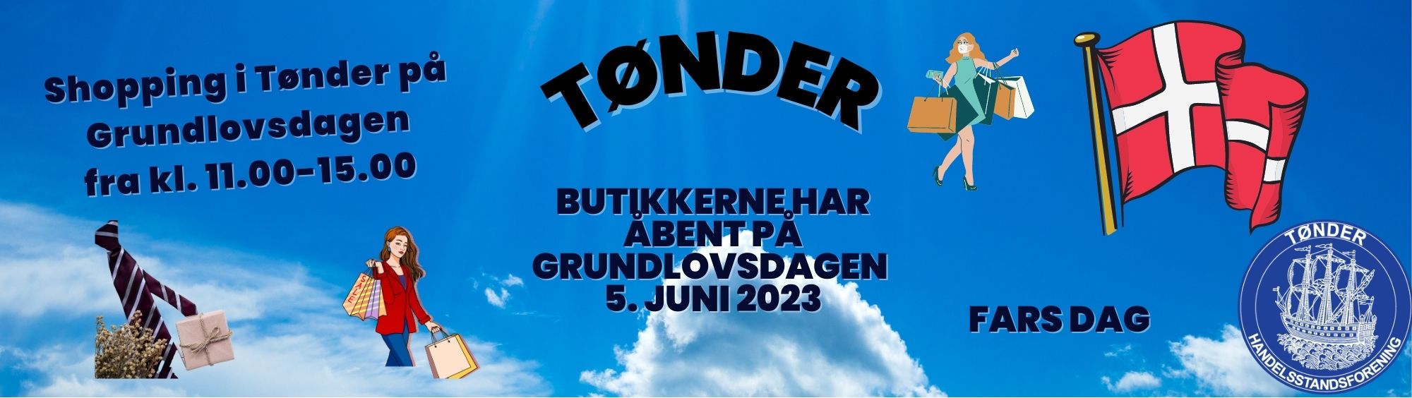 Grundlovsdag mandag den 5. juni 2023: Tag på shopping i Tønder